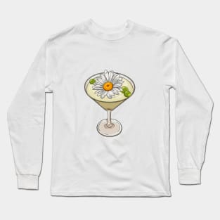 Daisy flower in drink Long Sleeve T-Shirt